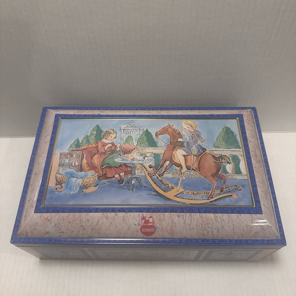 VTG E. Otto Schmidt Large Biscuit Tin Cookie Sandwich Box West Germany‎ Nurnberg